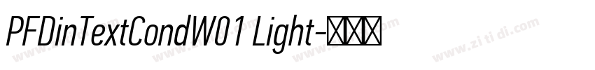 PFDinTextCondW01 Light字体转换
